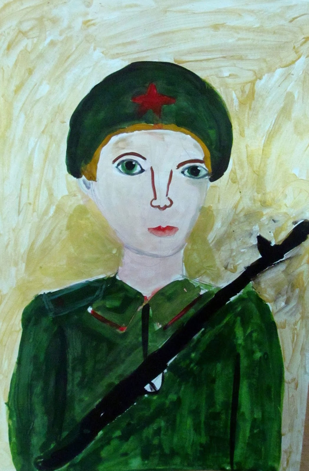 Рисование солдат на посту